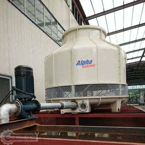 Ảnh tháp giải nhiệt Alpha 250RT sau khi hoàn thiện lắp đặt.